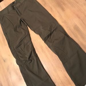 Prana Convertible Hiking Pants Olive Green Size 8